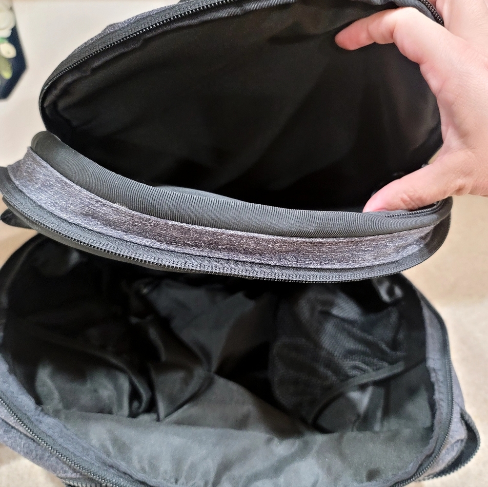 Lululemon Athletica Dark Heather Gray Backpack Laptop - Picture 3 of 9